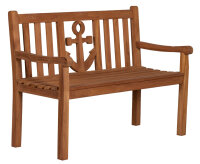 Gartenbank Woodie Bank 120 cm Ankerplatz Teakholz Teakbank