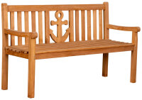 Gartenbank Woodie Bank 150 cm Ankerplatz Teakholz Teakbank